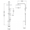 Mexen Q49 sprchový panel, čierny/zlatý - 798494995-75