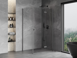 Mexen Mist-H T Sprchový kút otvárateľný pravý 85 x 90 cm, transparentný, gun metal - 8A5T-085-090-95-00-P