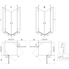 Mexen Mist-H Duo sprchová kabína ľavá výklopná 115 x 85 cm, transparentná, brúsená tmavosivá - 8A5-115L-085P-66-00