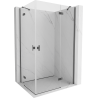 Mexen Mist-H Duo sprchový kút s pravými otváracími dverami 80 x 90 cm, priehľadný, brúsený šedý - 8A5-080L-090P-66-00