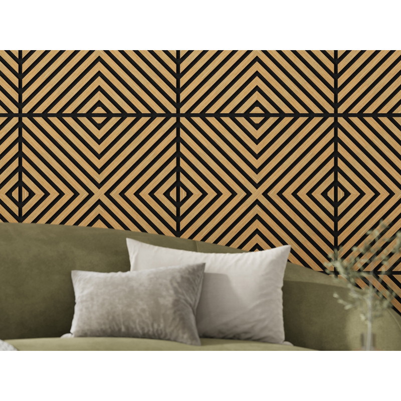 Mexen Linea 01 akustický stenový panel 60 x 60 cm (4 ks), plsť 9 mm, technická dyha, Dub Classic - S110-60607-01-041