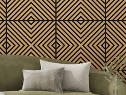Mexen Linea 01 akustický stenový panel 60 x 60 cm (4 ks), plsť 9 mm, technická dyha, Dub Classic - S110-60607-01-041
