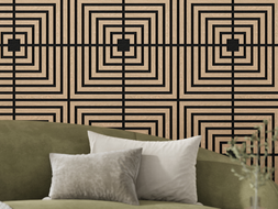 Mexen Linea 02 akustický nástenný panel 60 x 60 cm (4 ks), plsť 9 mm, technická dyha, Biely Dub - S110-60607-02-040
