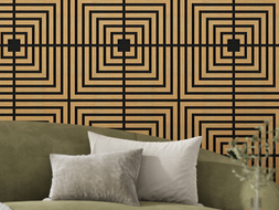 Mexen Linea 02 akustický stenový panel 60 x 60 cm (4 ks), plsť 9 mm, technická dyha, Dub Classic - S110-60607-02-041
