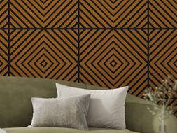 Mexen Linea 03 akustický nástenný panel 60 x 60 cm (4ks), plsť 9 mm, technická dyha, Prírodný Dub - S110-60607-03-042