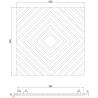 Mexen Linea 03 akustický nástenný panel 60 x 60 cm (4ks), plsť 9 mm, technická dýha, Prírodný Dub - S110-60607-03-042