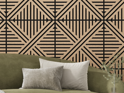 Mexen Linea 05 akustický stenový panel 60 x 60 cm (4ks), plsť 9 mm, technická dyha, Bielny Dub - S110-60607-05-040