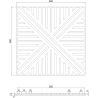 Mexen Linea 05 akustický stenový panel 60 x 60 cm (4 ks), plsť 9 mm, technická dyha, Dub Classic - S110-60607-05-041