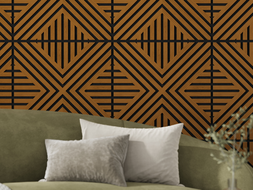 Mexen Linea 05 akustický nástenný panel 60 x 60 cm (4 ks), plsť 9 mm, technická dyha, Dub Natural - S110-60607-05-042
