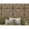 Mexen Linea 06 akustický nástenný panel 60 x 60 cm (4 ks), plsť 9 mm, technická dyha, Bielený Dub - S110-60607-06-040