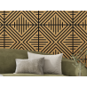 Mexen Linea 06 akustický stenový panel 60 x 60 cm (4ks), plsť 9 mm, technická dyha, Dub Classic - S110-60607-06-041
