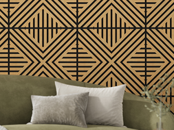 Mexen Linea 06 akustický nástenný panel 60 x 60 cm (4 ks), plsť 9 mm, technická dyha, Dub Classic - S110-60607-06-041