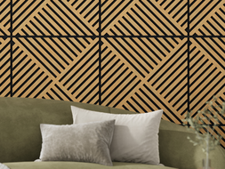 Mexen Linea 08 akustický nástenný panel 60 x 60 cm (4ks), plsť 9 mm, technická dyha, Dub Classic - S110-60607-08-041
