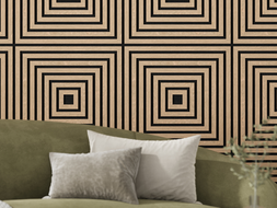 Mexen Linea 13 akustický stenový panel 60 x 60 cm (4 ks), plsť 9 mm, technická dyha, Biely Dub - S110-60607-13-040