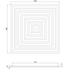 Mexen Linea 13 akustický stenový panel 60 x 60 cm (4 ks), plsť 9 mm, technická dyha, Dub Classic - S110-60607-13-041