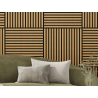 Mexen Linea 15 akustický stenový panel 60 x 60 cm (4ks), plsť 9 mm, technická dýha, Dub Classic - S110-60607-15-041