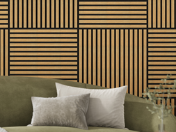 Mexen Linea 15 akustický stenový panel 60 x 60 cm (4ks), plsť 9 mm, technická dýha, Dub Classic - S110-60607-15-041