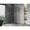 Mexen Mist-H Duo sprchovací kút s otváracími dverami 105 x 105 cm, transparentný, gun metal - 8A5-105L-105P-95-00