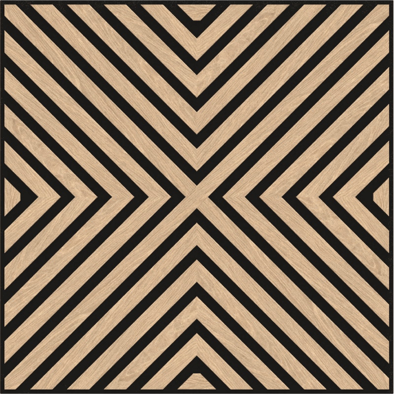 Mexen Linea 01 akustický stenový panel 60 x 60 cm (4ks), plsť 9 mm, technická dyha, Bielený dub - S110-60607-01-040