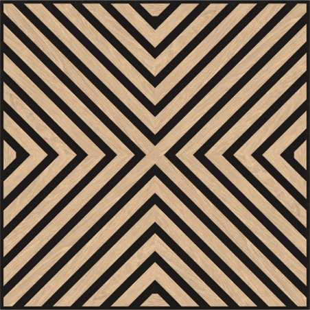 Mexen Linea 01 akustický stenový panel 60 x 60 cm (4ks), plsť 9 mm, technická dyha, Bielený dub - S110-60607-01-040