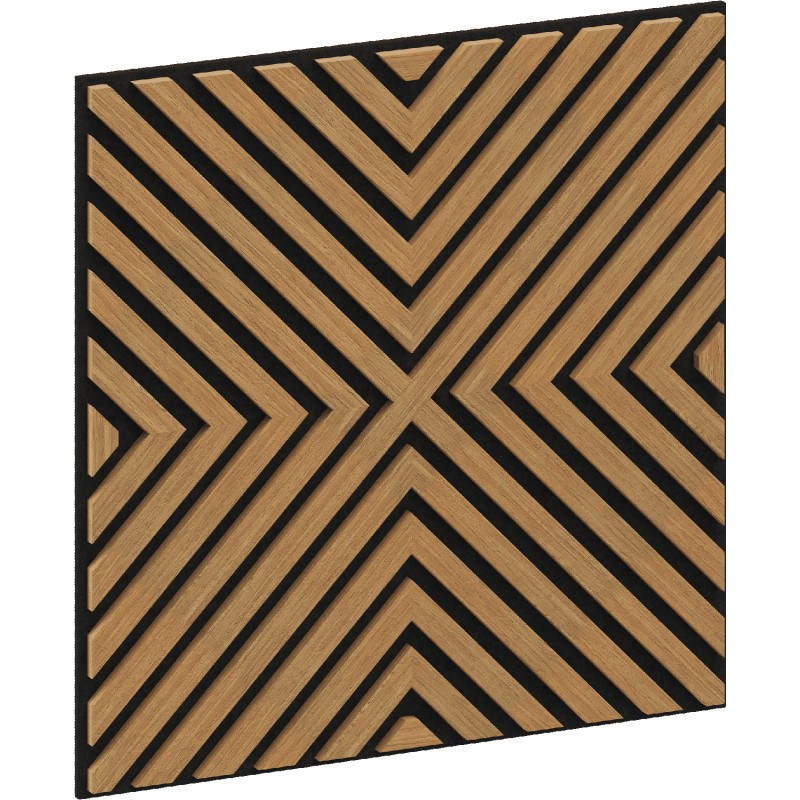 Mexen Linea 01 akustický stenový panel 60 x 60 cm (4 ks), plsť 9 mm, technická dyha, Dub Classic - S110-60607-01-041