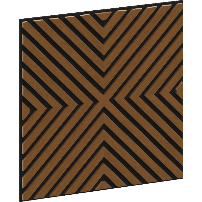 Mexen Linea 01 akustický nástenný panel 60 x 60 cm (4 ks), plsť 9 mm, technická dyha, Prírodný dub - S110-60607-01-042