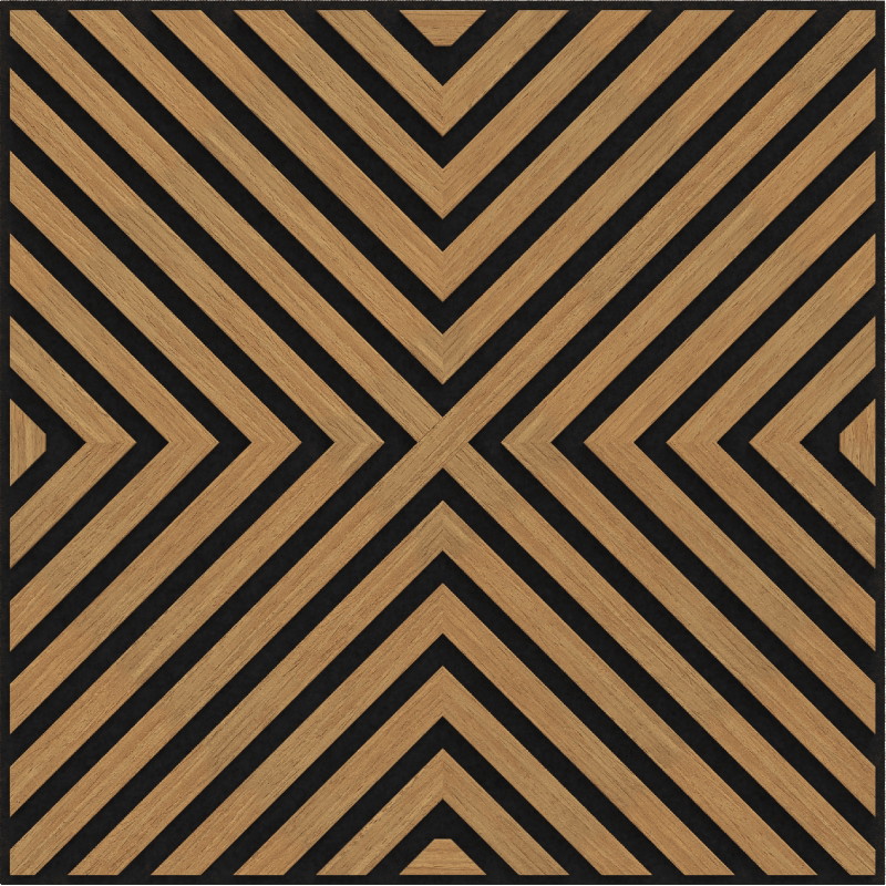 Mexen Linea 01 akustický stenový panel 60 x 60 cm (4 ks), plsť 9 mm, technická dyha, Dub Classic - S110-60607-01-041