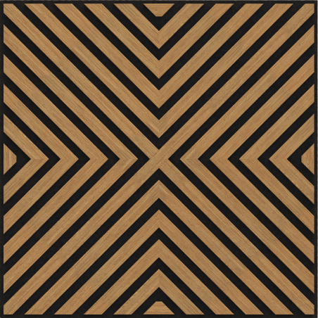 Mexen Linea 01 akustický stenový panel 60 x 60 cm (4 ks), plsť 9 mm, technická dyha, Dub Classic - S110-60607-01-041