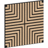 Mexen Linea 02 akustický nástenný panel 60 x 60 cm (4 ks), plsť 9 mm, technická dyha, Biely Dub - S110-60607-02-040