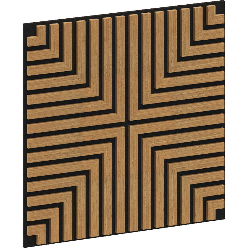 Mexen Linea 02 akustický stenový panel 60 x 60 cm (4 ks), plsť 9 mm, technická dyha, Dub Classic - S110-60607-02-041