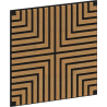 Mexen Linea 02 akustický stenový panel 60 x 60 cm (4 ks), plsť 9 mm, technická dyha, Dub Classic - S110-60607-02-041