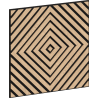 Mexen Linea 03 akustický stenový panel 60 x 60 cm (4ks), plsť 9 mm, technická dyha, Bielený Dub - S110-60607-03-040