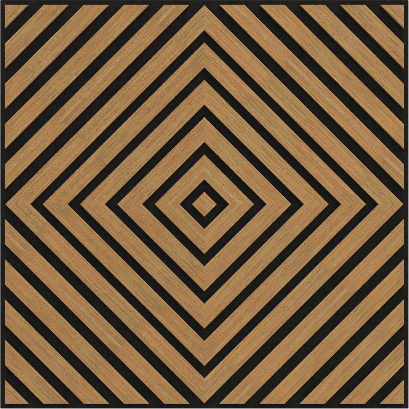 Mexen Linea 03 akustický stenový panel 60 x 60 cm (4ks), plsť 9 mm, technická dyha, Dub Classic - S110-60607-03-041