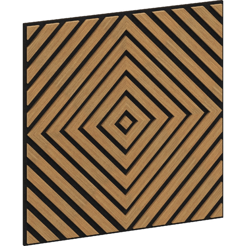 Mexen Linea 03 akustický stenový panel 60 x 60 cm (4ks), plsť 9 mm, technická dyha, Dub Classic - S110-60607-03-041