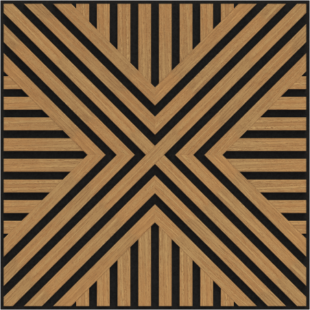 Mexen Linea 06 akustický stenový panel 60 x 60 cm (4ks), plsť 9 mm, technická dyha, Dub Classic - S110-60607-06-041