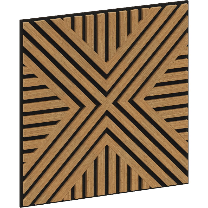 Mexen Linea 06 akustický stenový panel 60 x 60 cm (4ks), plsť 9 mm, technická dyha, Dub Classic - S110-60607-06-041