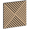 Mexen Linea 08 akustický nástenný panel 60 x 60 cm (4ks), plsť 9 mm, technická dyha, Bielený Dub - S110-60607-08-040