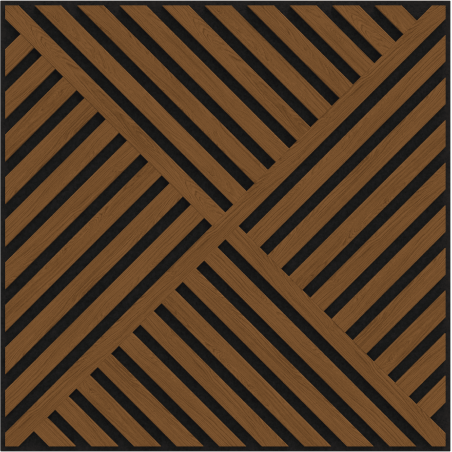 Mexen Linea 08 akustický stenový panel 60 x 60 cm (4 ks), plsť 9 mm, technická dyha, Prírodný dub - S110-60607-08-042