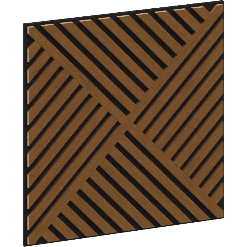 Mexen Linea 08 akustický stenový panel 60 x 60 cm (4 ks), plsť 9 mm, technická dyha, Prírodný dub - S110-60607-08-042