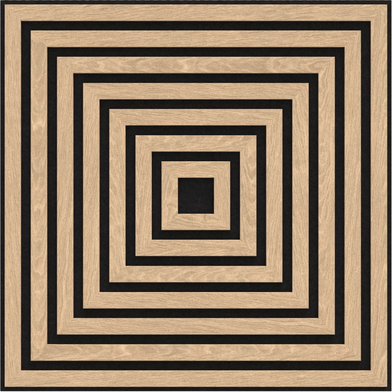 Mexen Linea 13 akustický stenový panel 60 x 60 cm (4 ks), plsť 9 mm, technická dyha, Biely Dub - S110-60607-13-040