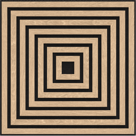 Mexen Linea 13 akustický stenový panel 60 x 60 cm (4 ks), plsť 9 mm, technická dyha, Biely Dub - S110-60607-13-040