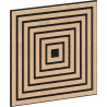 Mexen Linea 13 akustický stenový panel 60 x 60 cm (4 ks), plsť 9 mm, technická dyha, Biely Dub - S110-60607-13-040