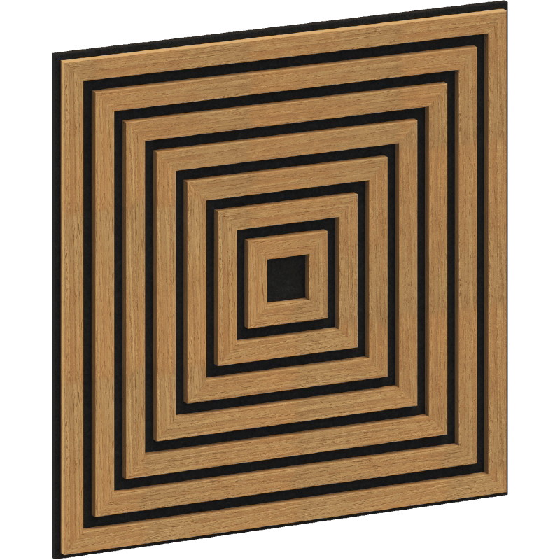 Mexen Linea 13 akustický stenový panel 60 x 60 cm (4 ks), plsť 9 mm, technická dyha, Dub Classic - S110-60607-13-041