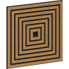 Mexen Linea 13 akustický stenový panel 60 x 60 cm (4 ks), plsť 9 mm, technická dyha, Dub Classic - S110-60607-13-041