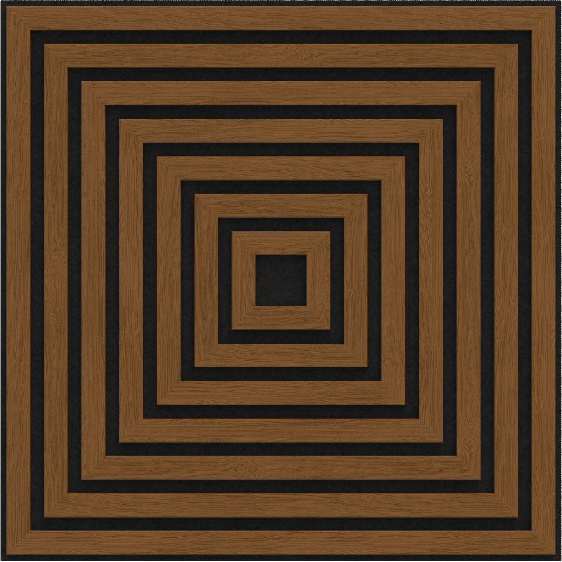 Mexen Linea 13 akustický stenový panel 60 x 60 cm (4ks), plsť 9 mm, technická dyha, Prírodný Dub - S110-60607-13-042