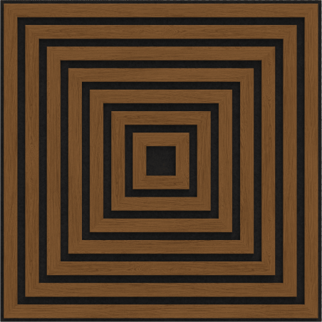 Mexen Linea 13 akustický stenový panel 60 x 60 cm (4ks), plsť 9 mm, technická dyha, Prírodný Dub - S110-60607-13-042
