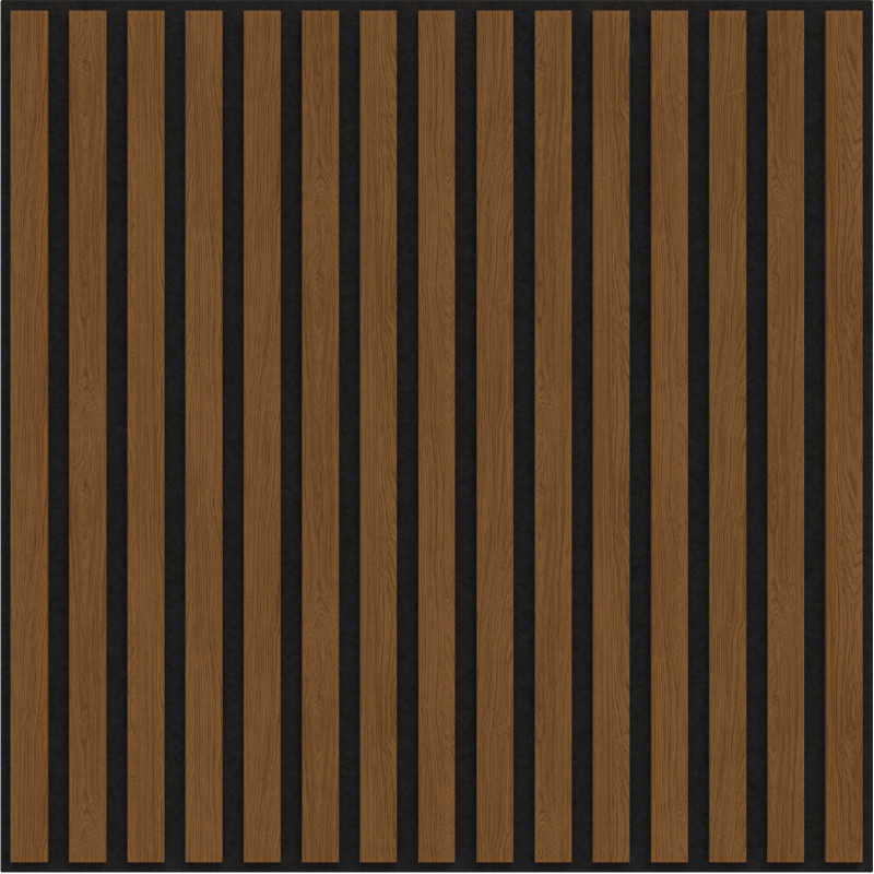 Mexen Linea 15 akustický stenový panel 60 x 60 cm (4ks), plstený 9 mm, technická dyha, Prírodný Dub - S110-60607-15-042