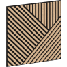 Mexen Linea 25 akustický nástenný panel 60 x 60 cm (4 ks), plsť 9 mm, technická dyha, Bielený Dub - S110-60607-25-040