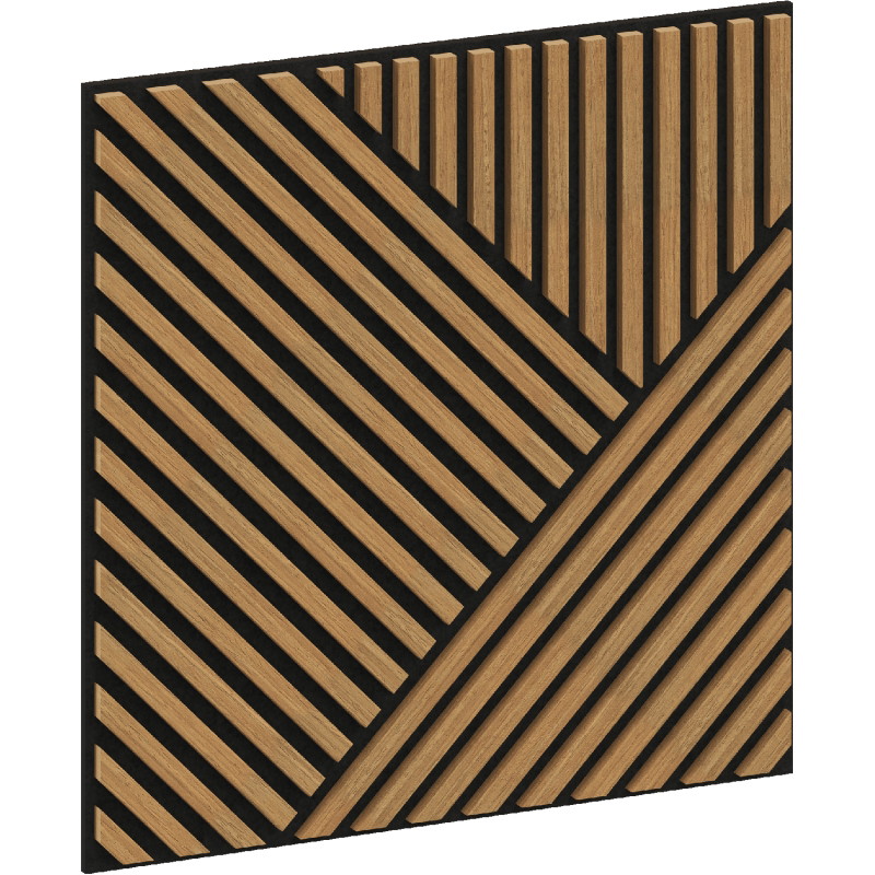 Mexen Linea 25 akustický stenový panel 60 x 60 cm (4ks), plsť 9 mm, technická dyha, Dub Classic - S110-60607-25-041