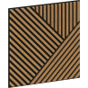 Mexen Linea 25 akustický stenový panel 60 x 60 cm (4ks), plsť 9 mm, technická dyha, Dub Classic - S110-60607-25-041